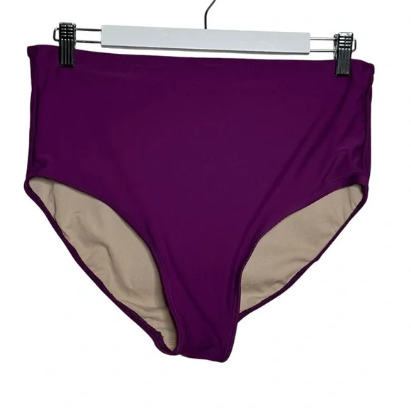 Albion Fit Plum High-Waisted Swim Bottoms SZ. M - Picture 2 of 15